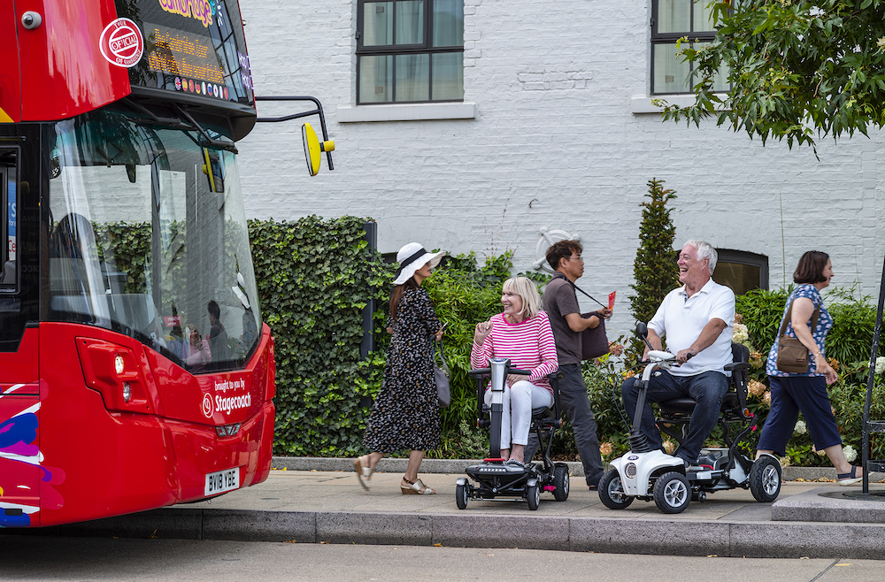 Mobility scooters and bus